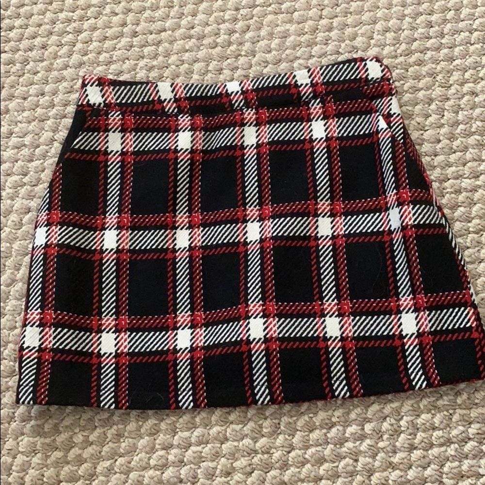 plaid winter skirt